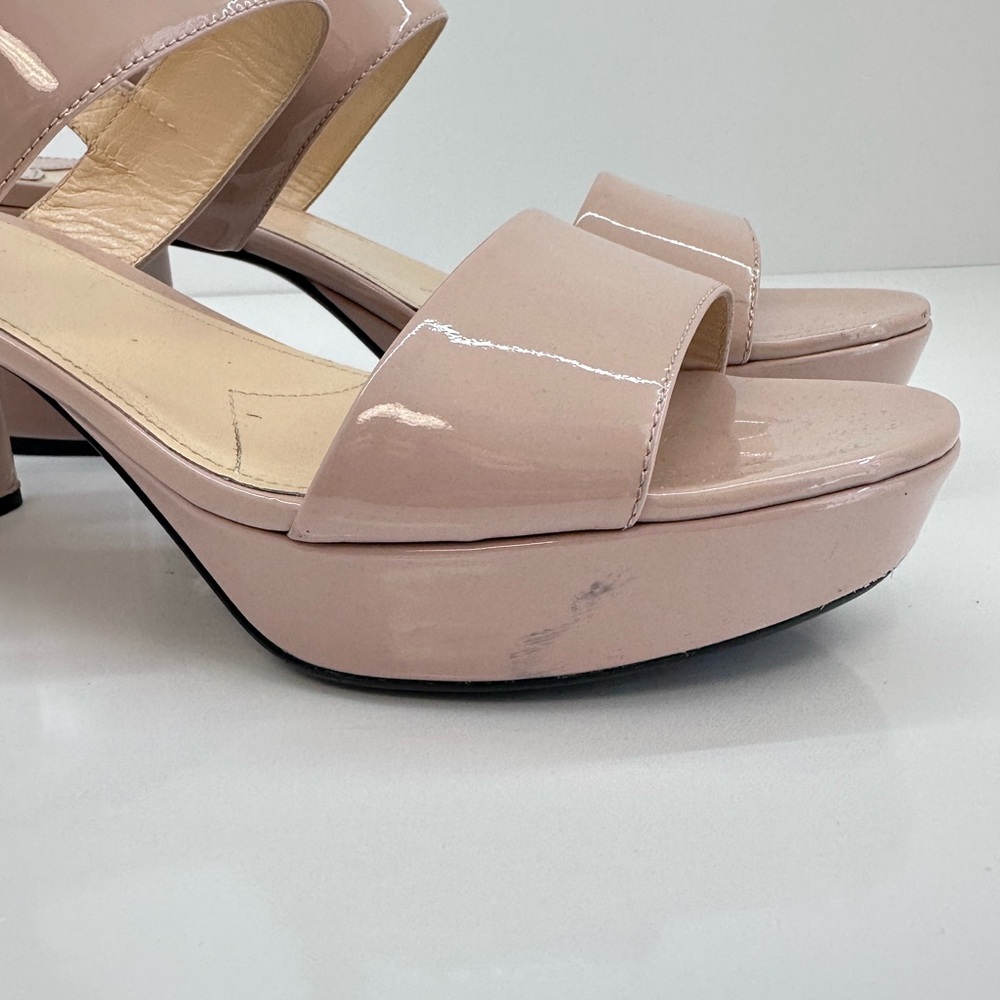 Prada Cream Platform Sandals with Chic Ankle Strap - Picture 4 of 7